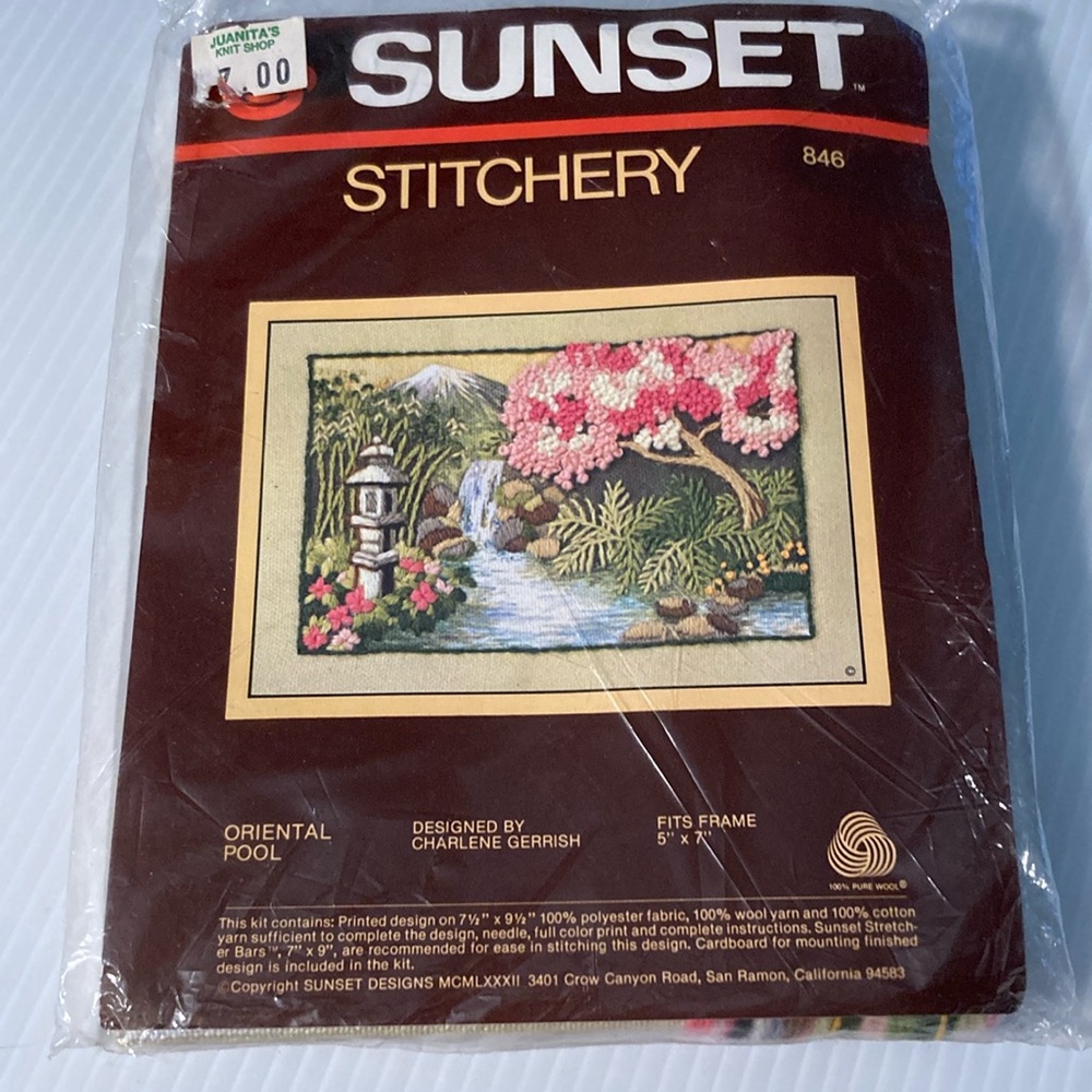 Sunset Stitchery 846 “oriental Pool” 5 x 7‎ G1